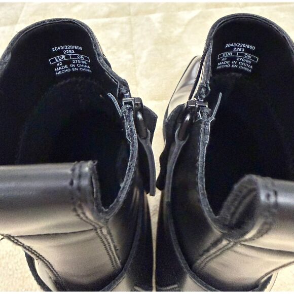 Zara Black Leather Boots Mens Size 9 main image 9